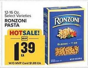 Food Lion Ronzoni pasta offer