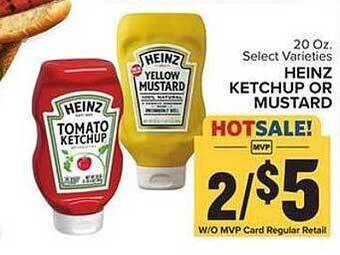 Food Lion Heinz ketchup or mustard offer