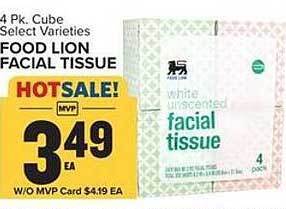 Food Lion Food lion facial tissue offer