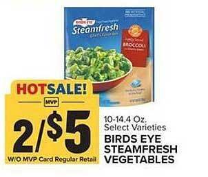 Food Lion Birds eye steamfresh vegetables offer