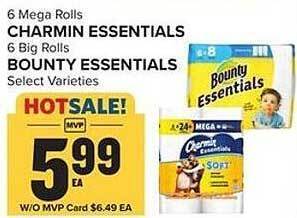 Food Lion Charmin essentials or bounty essentials offer