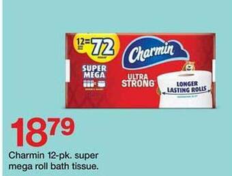 Target Charmin 12-pk. super mega roll bath tissue offer