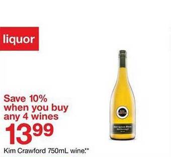 Target Kim crawford 750ml wine offer