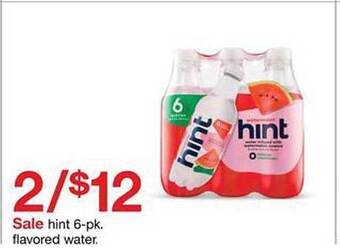 Target Hint 6-pk flavored water offer