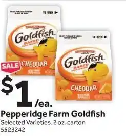 Stop&Shop Pepperidge Farm Goldfish 2 oz. offer