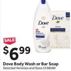 Stop&Shop Dove Body wash or Bar Soap offer
