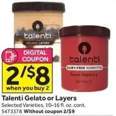 Stop&Shop Talenti Gelato or Layers 10-16 fl. offer