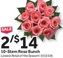 Stop&Shop 10-Stem rose Bunch offer