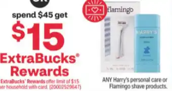 CVS Harry's Personal Care, Flamingo Shave Products offer