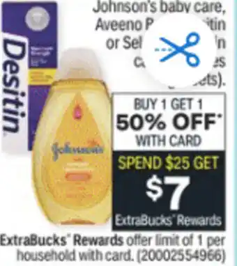 CVS Johnson's Baby Care, Aveeno Desitin offer