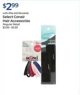 Rite Aid Select conair hair accessories offer