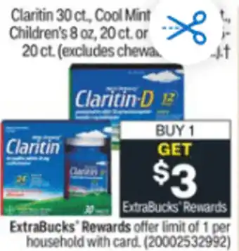 CVS Claritin Cool Mint, Claritin -D Tablets offer