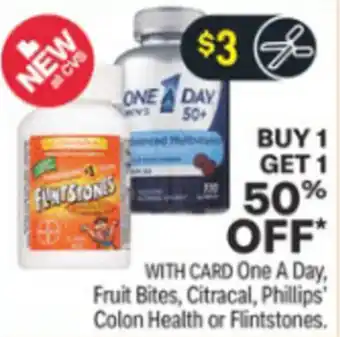 CVS One A Dau, Fruit Bites, Citracal, Philips Colon Health offer