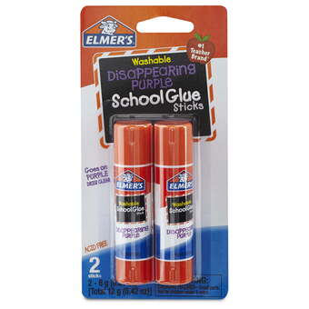 Walmart Elmer's disappearing purple washable school glue sticks, 2 count offer