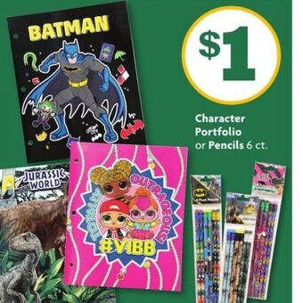 Family Dollar Character portfolio or pencils offer