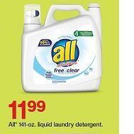 Target All liquid laundry detergent offer