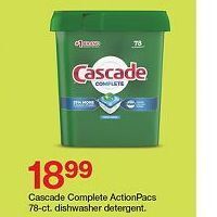 Target Cascade dishwasher detergent offer
