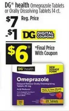 Dollar General Dg Health Omeprazole Tablets Or Orally Dissolving Tablets offer