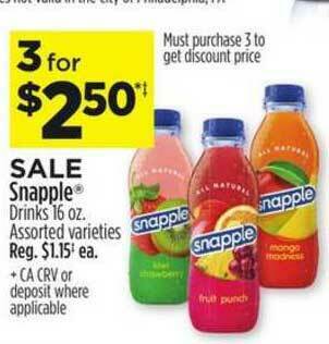 Dollar General Snapple Drinks offer