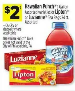 Dollar General Hawaiian Punch, Lipton, Luzianne offer