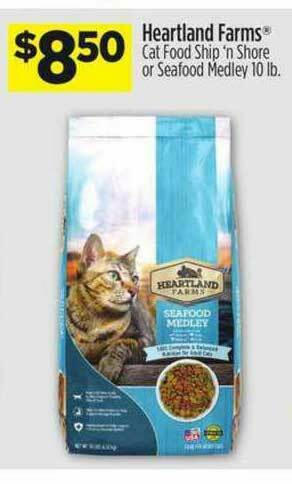 Dollar General Heartland Farms Cat Food Ship 'n Shore Or Seafood Medley offer