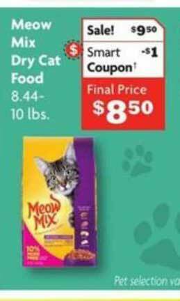 Family Dollar Meow Mix Dry Cat Food offer