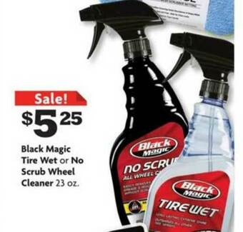 Family Dollar Black Magic Tire Wet Or No Scrub Wheel Cleaner offer