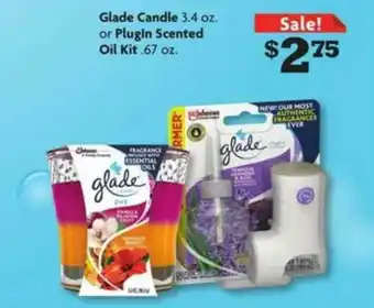 Family Dollar Glade Candle, Plugin Scented Oil Kit offer