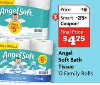 Family Dollar Angel Soft Bath Tissue offer