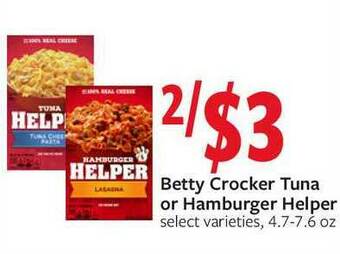 Fareway Betty Crocker Tuna Or Hamburger Helper offer