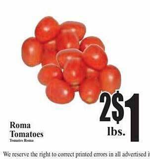 Baja Ranch Roma tomatoes offer