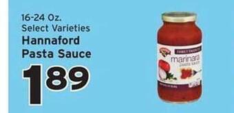 Hannaford Hannaford pasta sauce offer