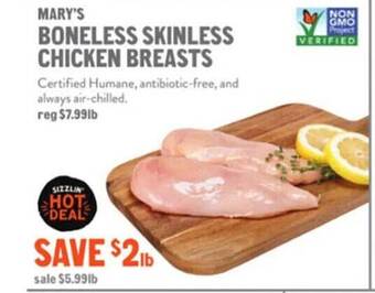 New Seasons Market Mary's boneless skinless chicken breasts offer