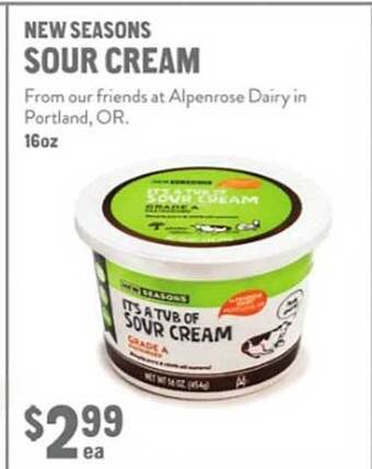 New Seasons Market New seasons sour cream offer