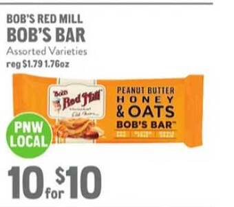 New Seasons Market Bob's red mill bob's bar offer