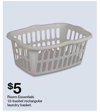 Target Room essentials 15-bushel rectangular laundry basket offer