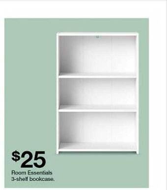 Target Room essentials 3-shelf bookcase offer