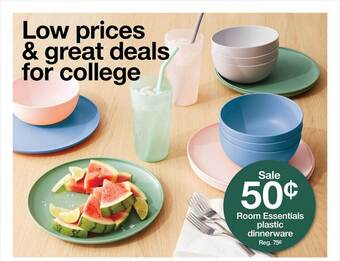 Target Room essentials plastic dinnerware offer