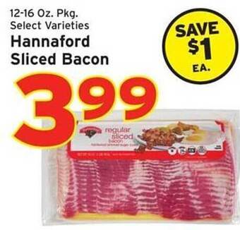 Hannaford Hannaford sliced bacon offer
