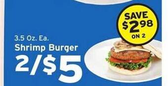 Hannaford Shrimp burger offer