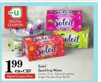 Pavilions Soleil sparkling water offer