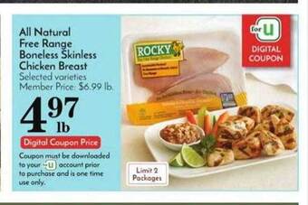 Pavilions All natural free range boneless skinless chicken breast offer