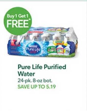 Publix Pure life purified water offer