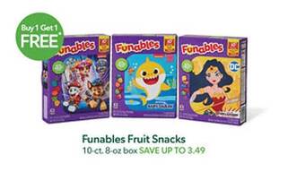 Publix Funables fruit snacks offer