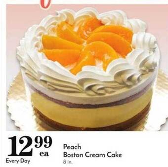 Pavilions Peach boston cream cake offer