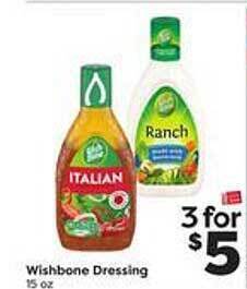 Weis Markets Wishbone dressing offer