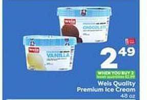 Weis Markets Weis quality premium ice cream offer