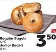 Weis Markets Regular bagels, junior bagels offer