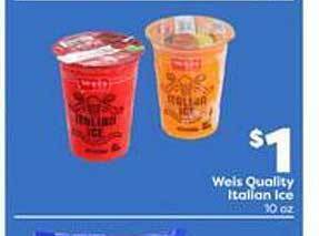 Weis Markets Weis quality italian ice offer