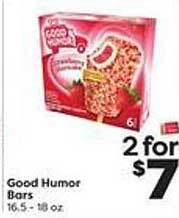 Weis Markets Good humor bars offer